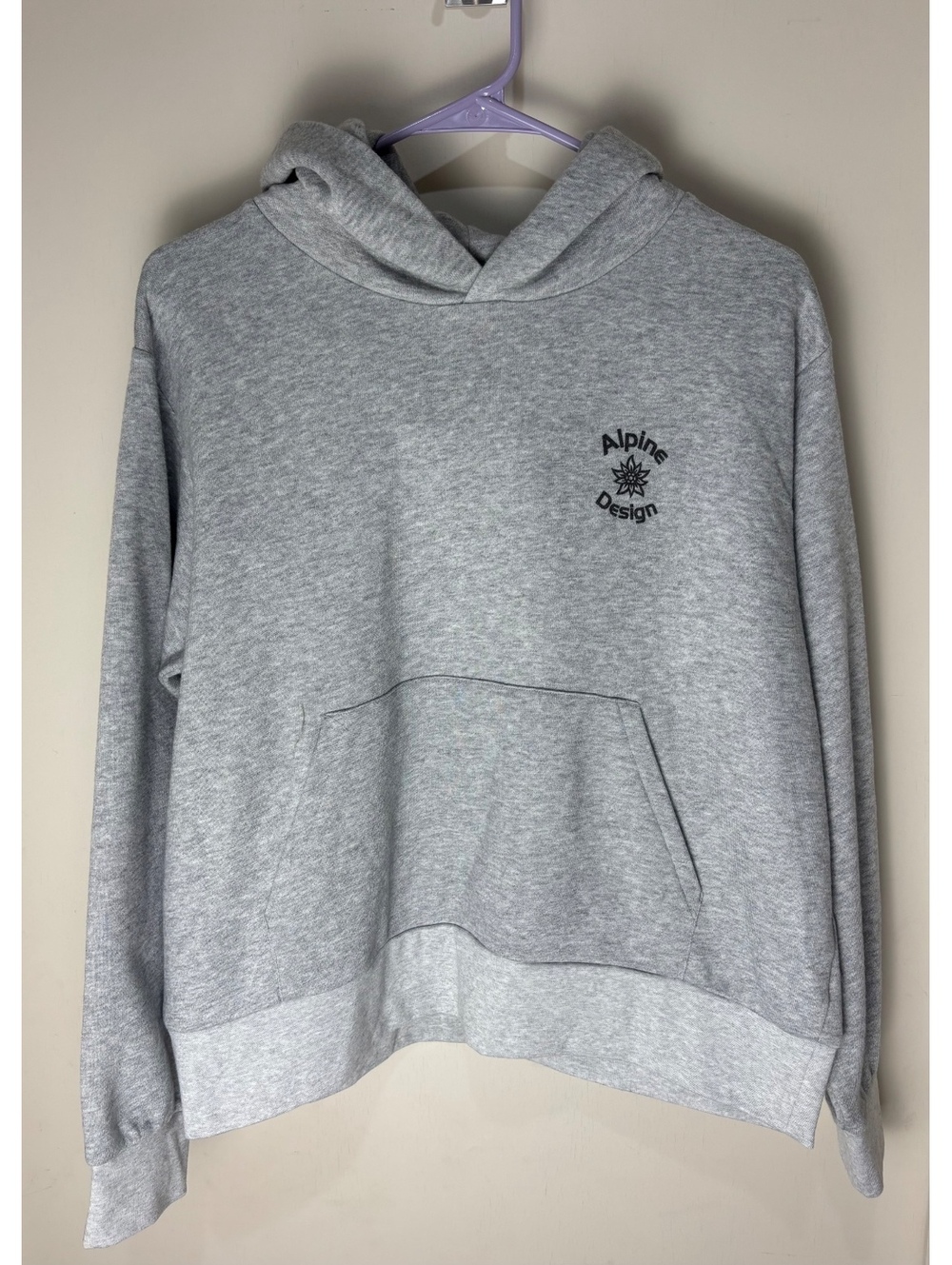 Alpine Design Womens L Hike Hoodie Gray Heather Pullover Fleece NWT